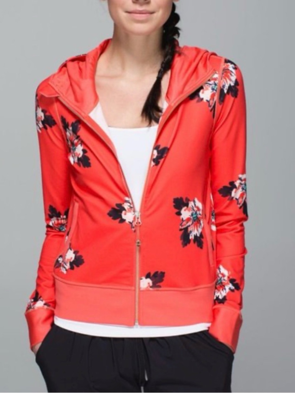 Lululemon Namaskar Hoodie, Atomic Flower Parfait Pink Atomic Red, like new!